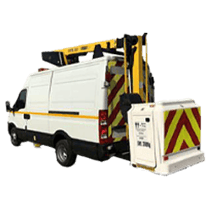 12.5M cherry picker mounted on 3.5 tonne vehicle for access work in Carlisle